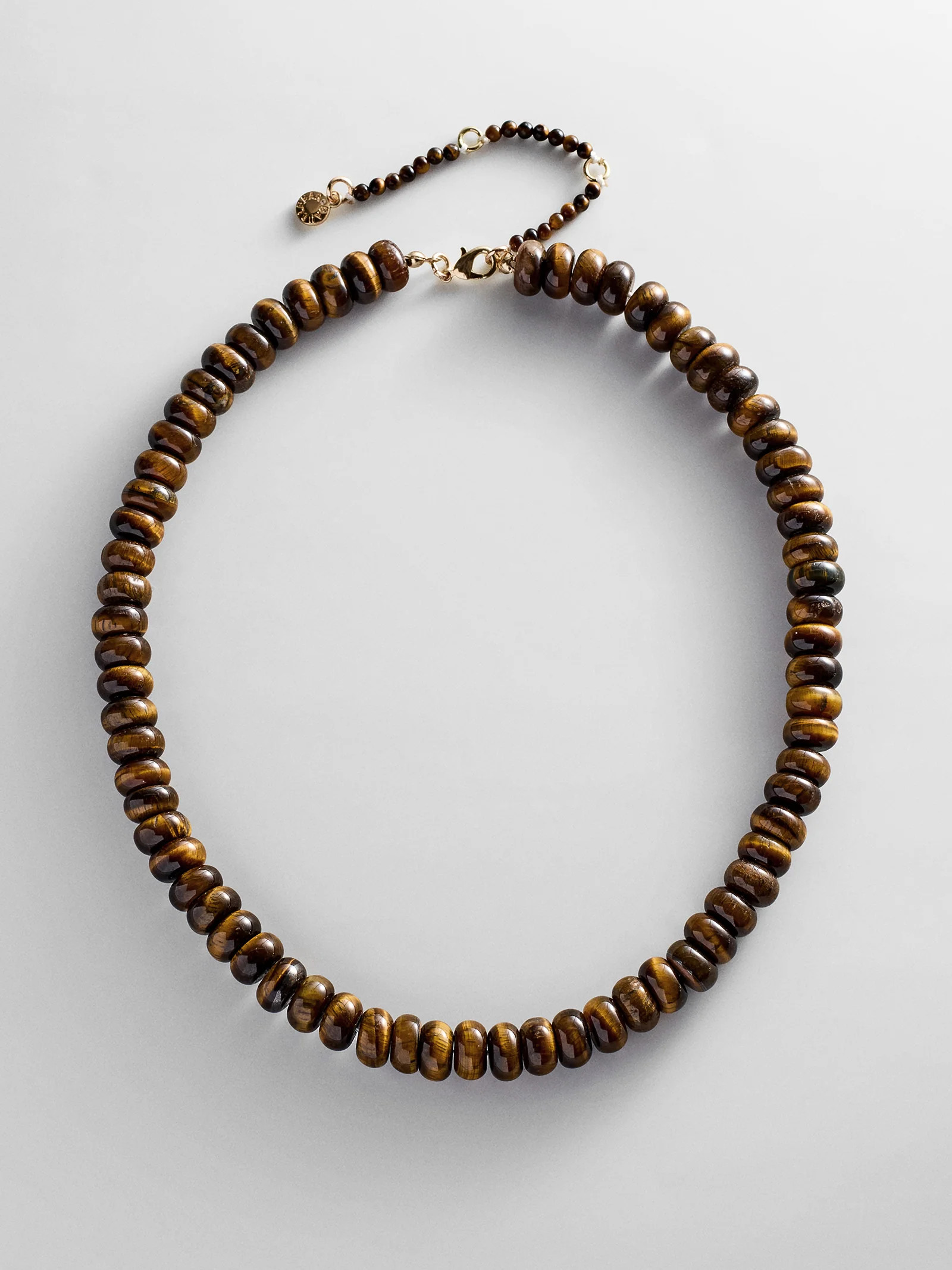 Joyce Semi-Precious Beaded Necklace - Tiger's Eye | BaubleBar
