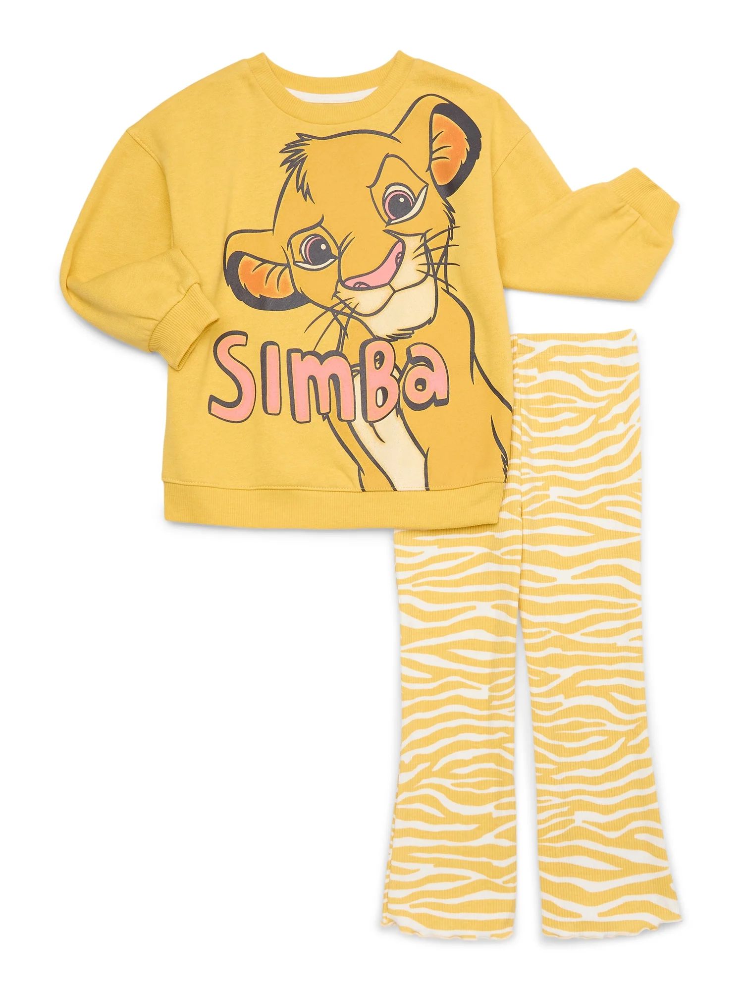 Disney Toddler Girl Simba Graphic Sweatshirt and Leggings Set, 2-Piece, Sizes 12M-5T | Walmart (US)