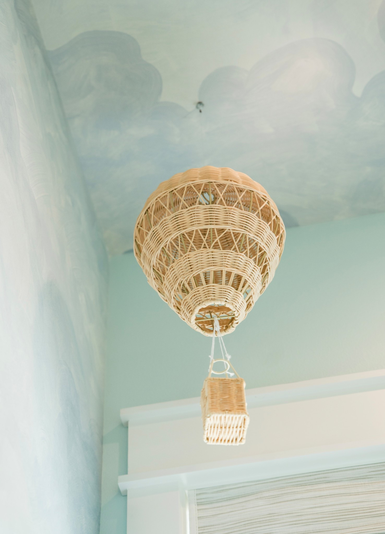 Up, up, and adorable ☁️🎈 This hanging wicker hot air balloon paired Amazon find with sky-like Schumacher wallpaper is pure magic for a kids room.

#LTKHome