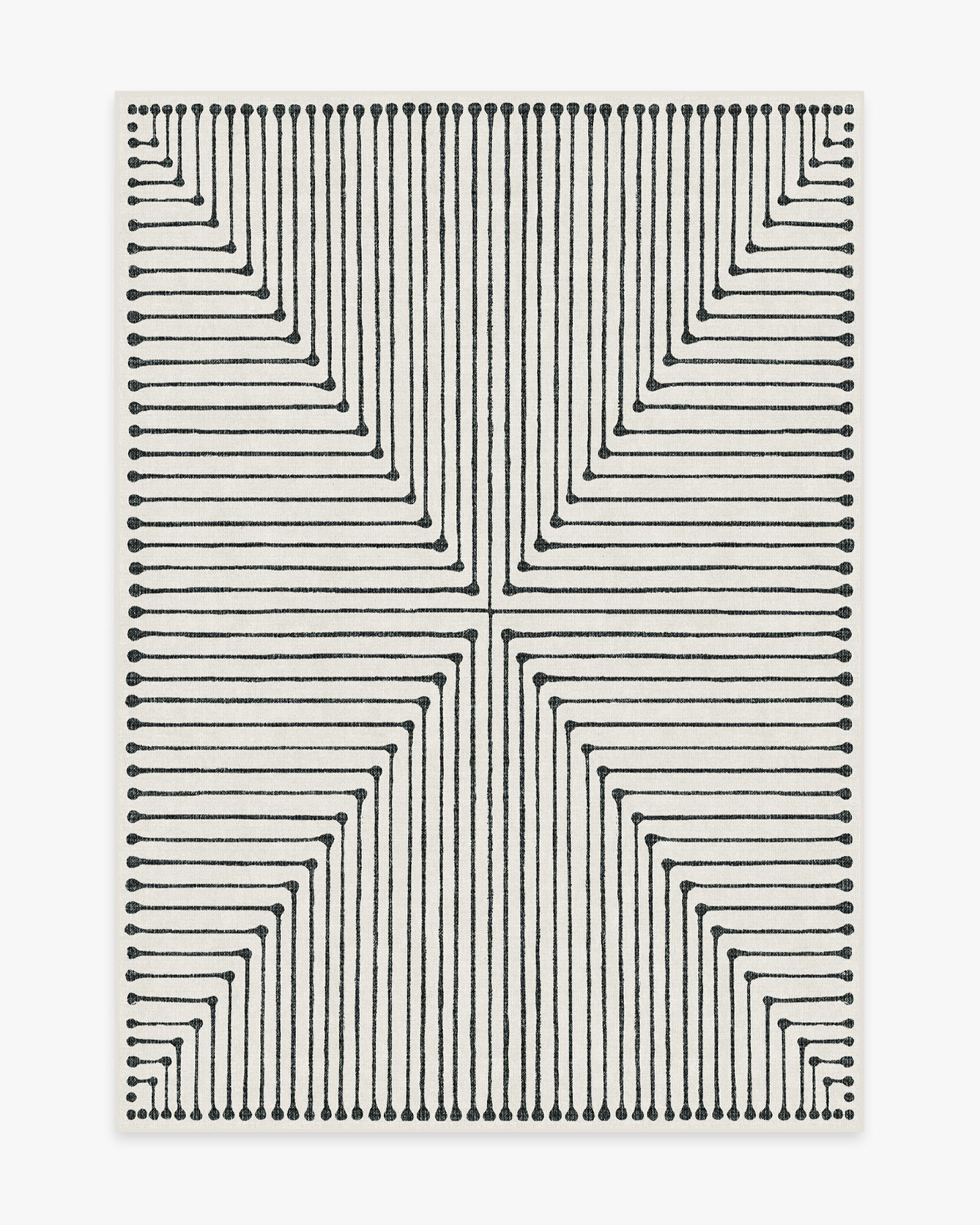 Jonathan Adler Inkdrop Black & Ivory Rug | Ruggable