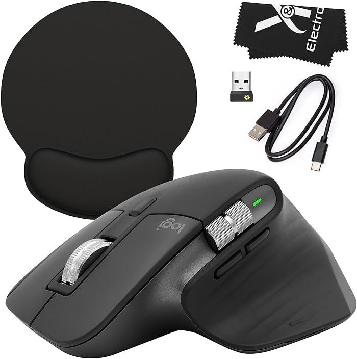 Logitech MX Master 3S Wireless Mouse with Black Mousepad and Microfiber Cloth - Logitech MX Maste... | Amazon (US)