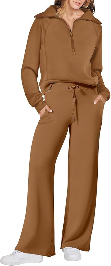 ANRABESS Women 2 Piece Outfits Sweatsuit Oversized Sweatshirt Sweatpants Tracksuit Sweat Lounge M... | Amazon (US)
