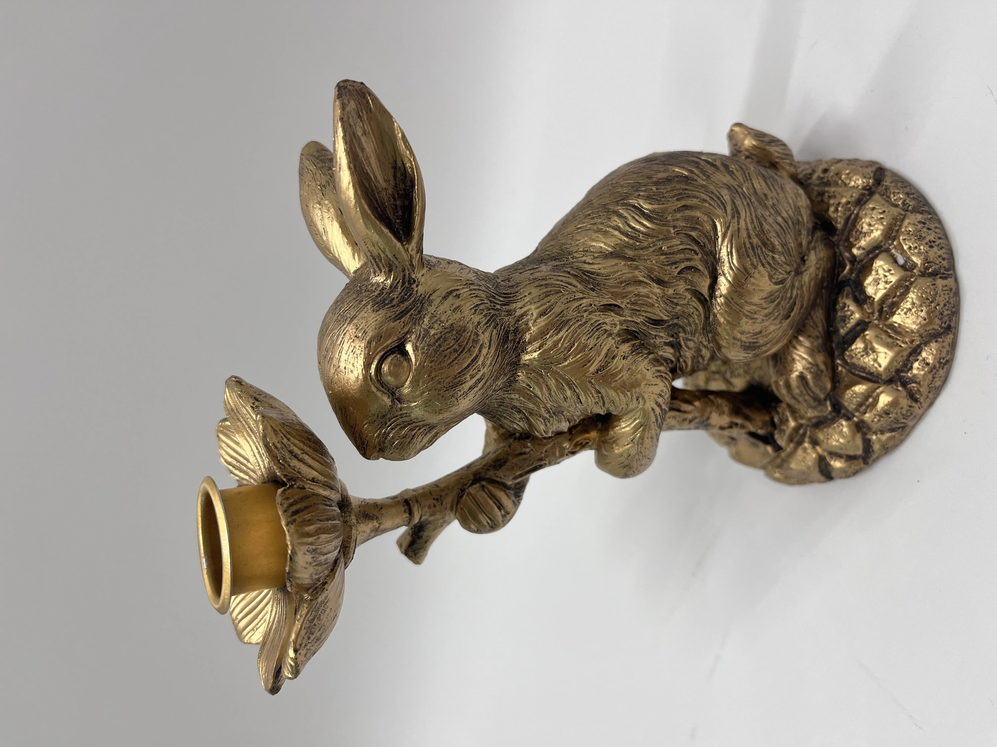 Standing Bunny Taper Candle Holder, Bronze, 6.5", by My Texas House | Walmart (US)