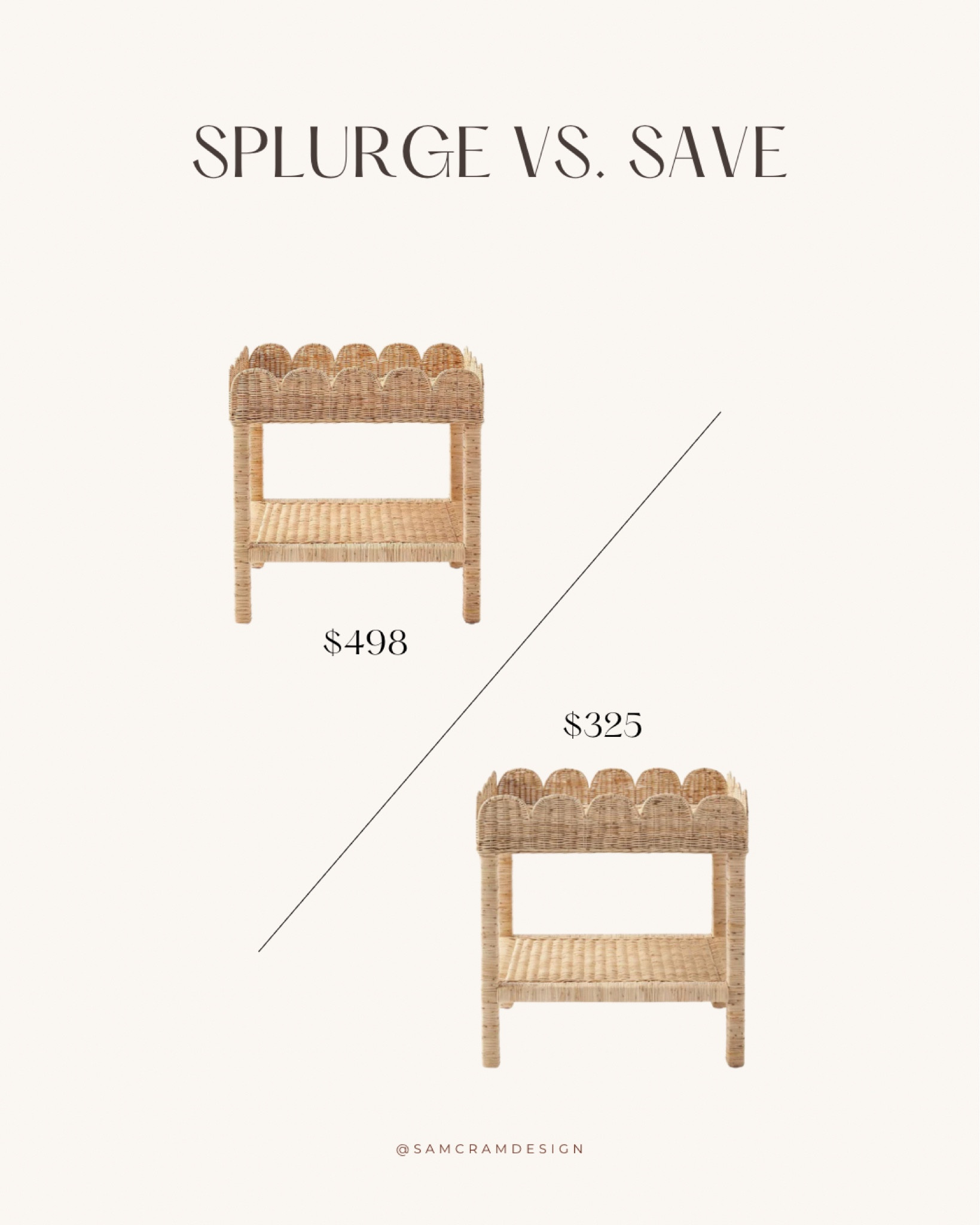 Splurge vs. save // sale alert // rattan nightstand // rattan side table // kids // home // baby room // home decor // dupe 

#LTKbaby #LTKhome #LTKkids
