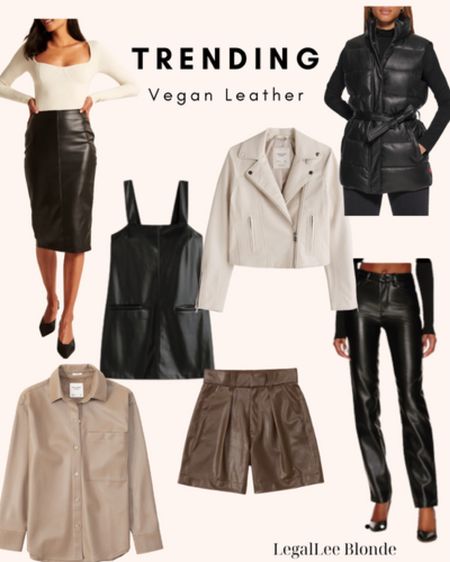 Fashion trend alert - vegan leather (aka faux leather). From vegan leather pants to dresses to jackets it’s easy to find something you love to add to your closet this fall! 
.
.
.
Fall fashion trends - fall style - fall outfit - fall work wear - fall outerwear - Abercrombie new arrivals - Nordstrom new arrivals - what to wear

#LTKstyletip #LTKunder100 #LTKSeasonal