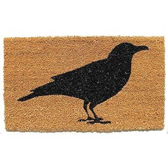 Evergreen Black Raven Welcome Mat | 28" x 16" | Halloween Crow Welcome Mat | Non-Slip Rubber Back... | Amazon (US)