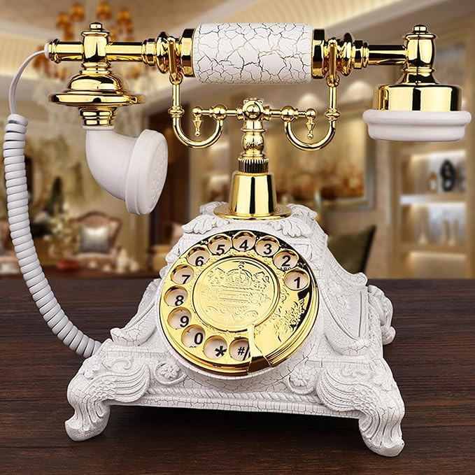 Retro Landline Telephone, Vintage Antique Corded Rotate Dial Phone, Old Fashioned Classic Telepho... | Amazon (US)