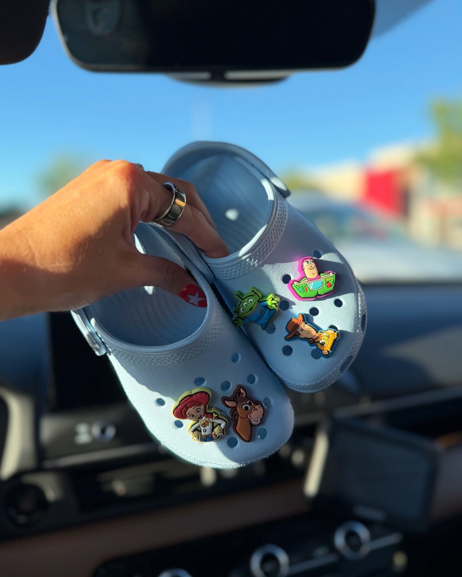 Ollie’s new crocs and croc charms! This Toy Story pack was so cute, we couldn’t pass up!we grabbed the same colors for him since he loves the blue pair and the white. Just needed a new size! 

Toddler crocs, baby blue crocs, Toy Story 5, croc charms for kids

#LTKmomlife #LTKKids