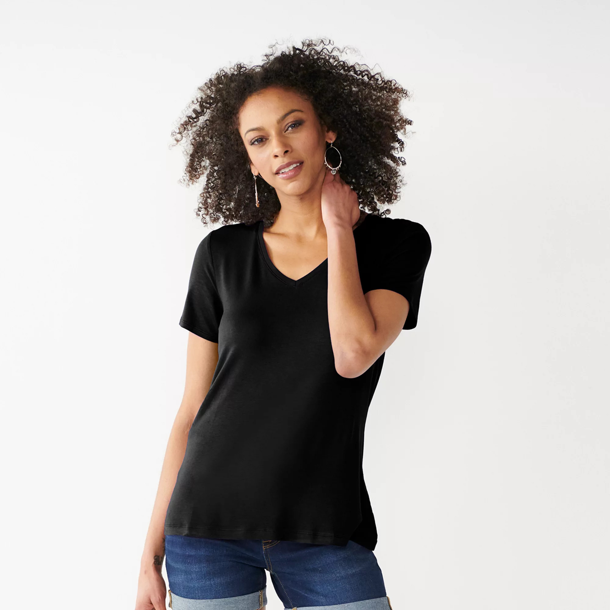 Women's Nine West Essential V-Neck Tee | Kohl's