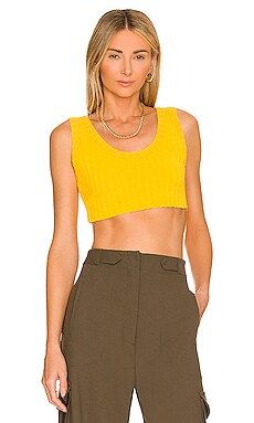 COTTON CITIZEN The Capri Crop Tank in Yellow from Revolve.com | Revolve Clothing (Global)