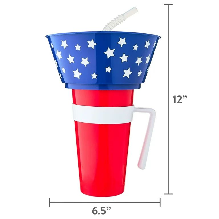 Patriotic Red and Blue Stadium Tumbler, by Way To Celebrate | Walmart (US)