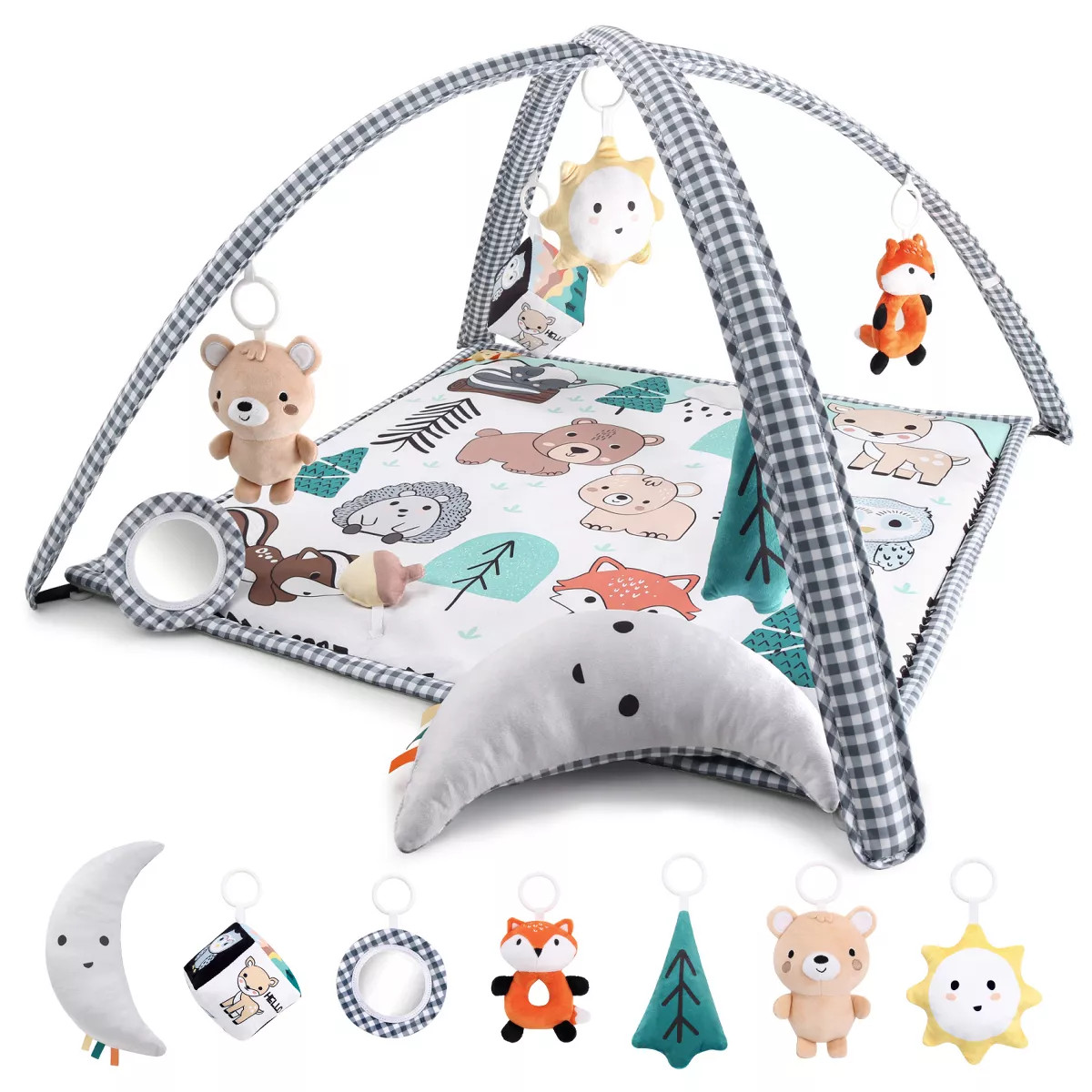 The Peanutshell Woodland 7-in-1 Activity Play Gym & Play Mat for Baby | Target
