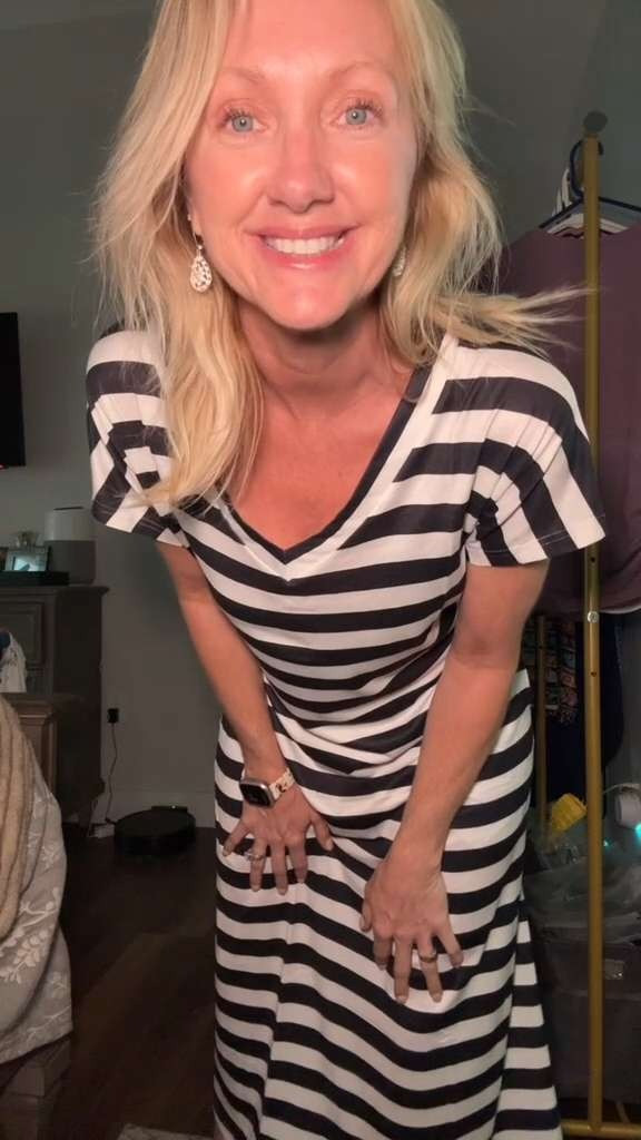 Loving my black and white striped maxi Summer dress! Slit on the right side, and V neck look! It’s one of my faves by Zeagoo. Shop it on Amazon!  

 #LTKSummerEdit #LTKPetite #LTKStyleTip
