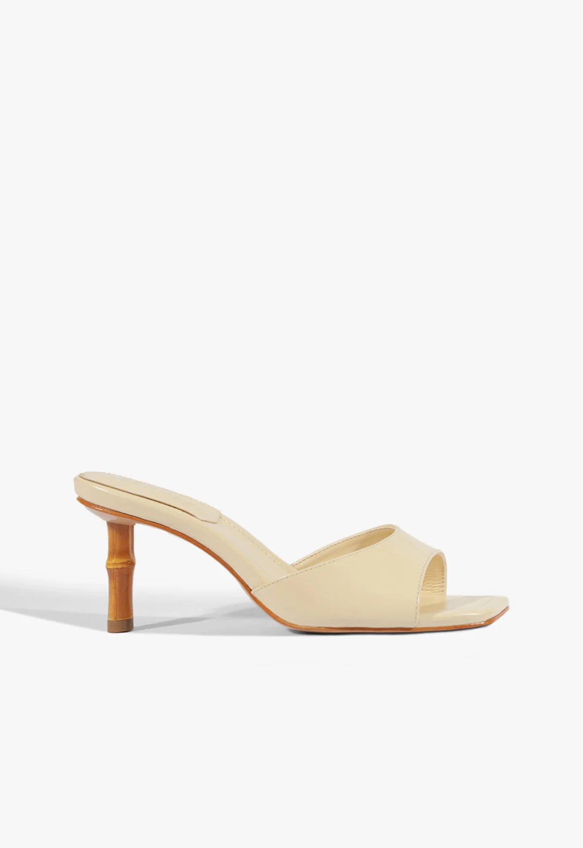 Leena Bamboo Beige Mid Stiletto Heel Sandal | Schutz (US)