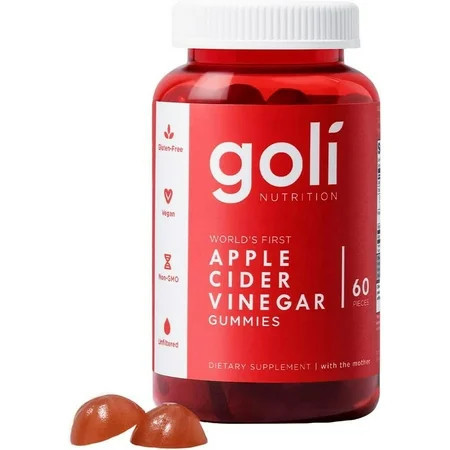 Goli Nutrition Apple Cider Vinegar Vegan Gummies, 60 Count | Walmart (US)