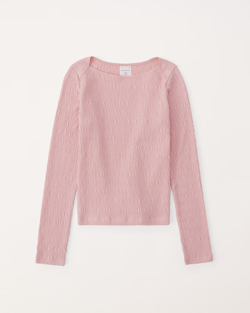 girls long-sleeve boatneck tee | girls | Abercrombie.com | Abercrombie & Fitch (US)