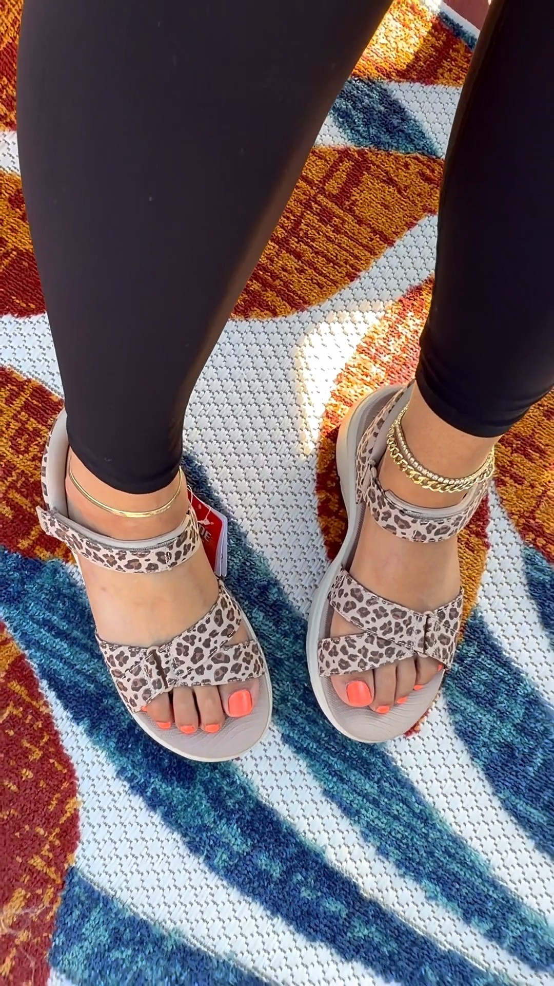 Leopard print Skechers 🤎🖤 #sandals #skechers

#LTKgrwm #LTKootd #LTKActive