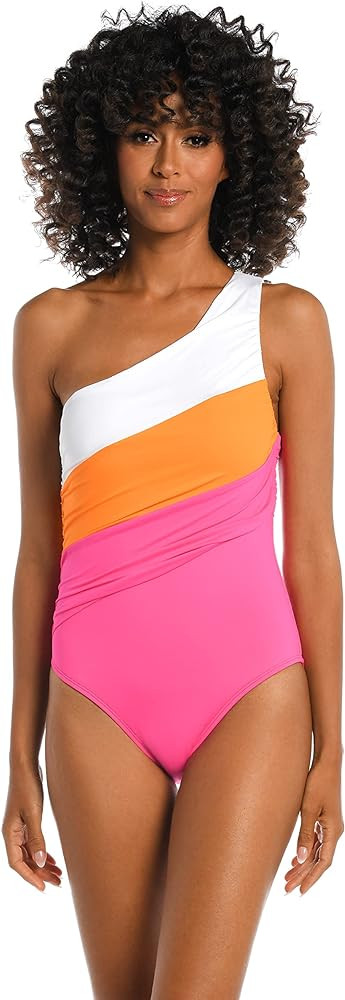 La Blanca Women's Island Goddess Shoulder One Piece Swimsuit | Amazon (US)