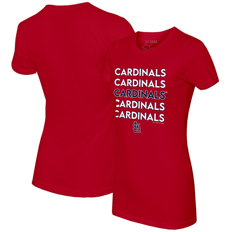 St. Louis Cardinals Tiny Turnip Women's Stacked T-Shirt - Red | Fanatics