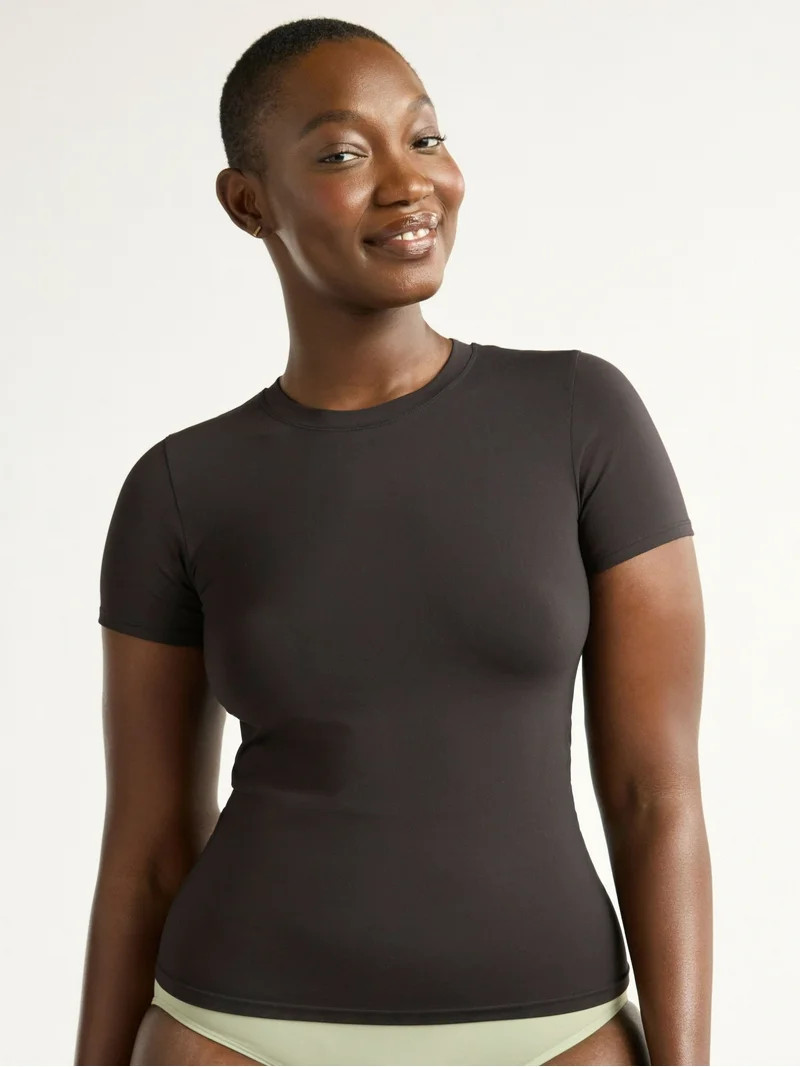 Joyspun Women's Everyday Seamless Shapewear T-Shirt, Sizes S-3XL | Walmart (US)