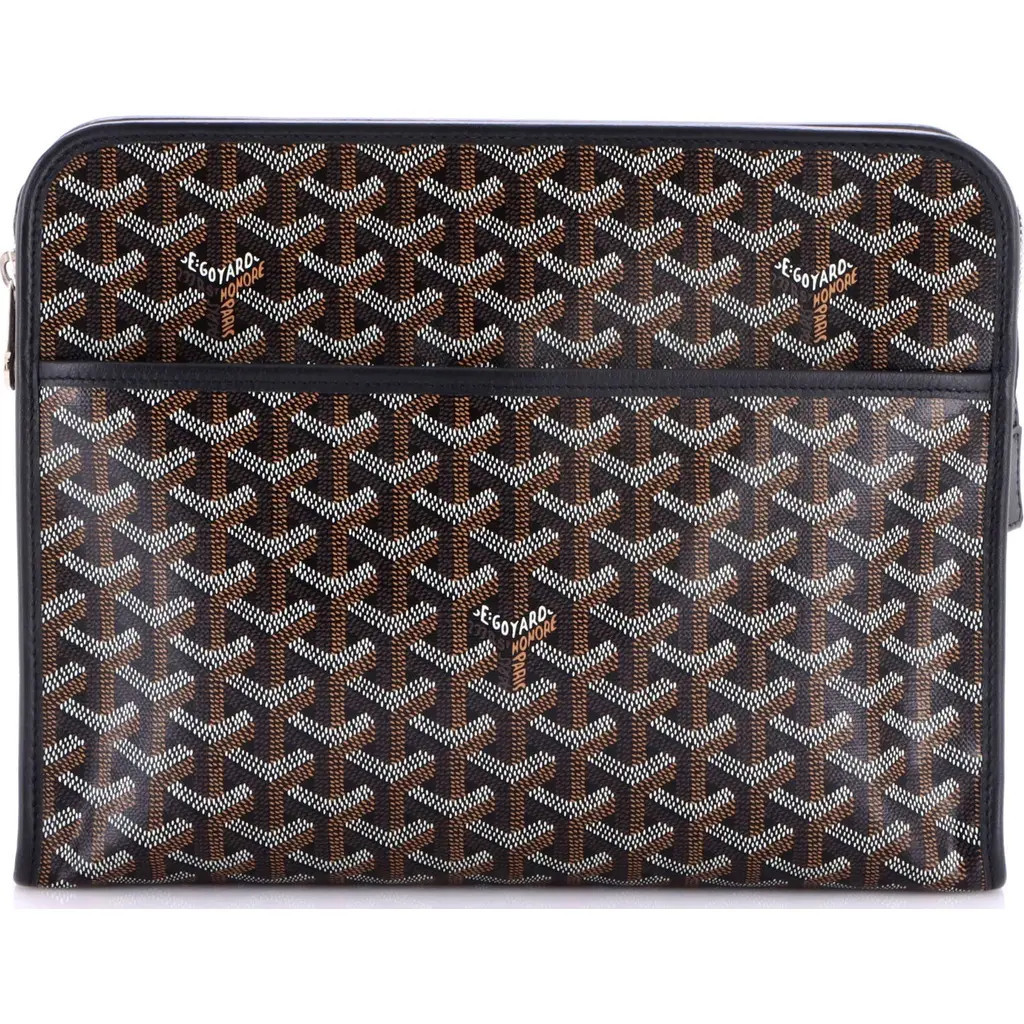 Pre-Owned Goyard Jouvence Toiletry Pouch Coated Canvas GM in Black at Nordstrom, Size Small | Nordstrom