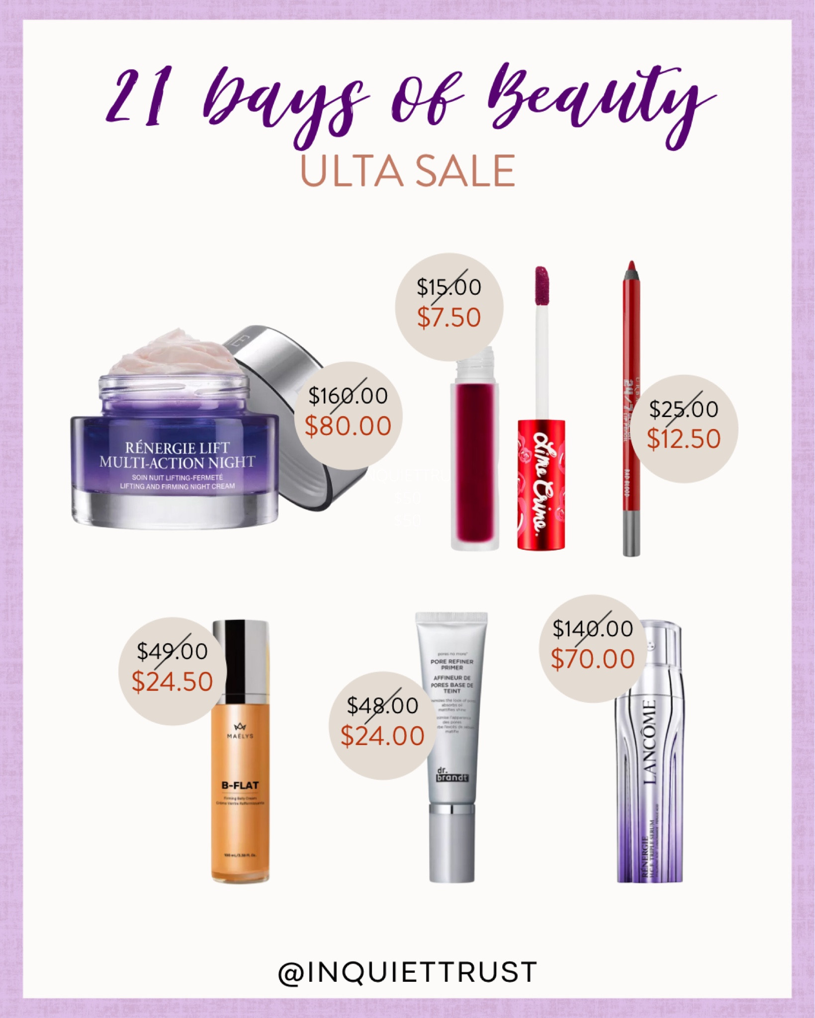 Ulta's 21 Days of Beauty sale today has products from Maelys, Lancome, and more!

#skincaremusthaves #beautypicks #onsalenow #makeupessentials 

#LTKsalealert #LTKU #LTKbeauty