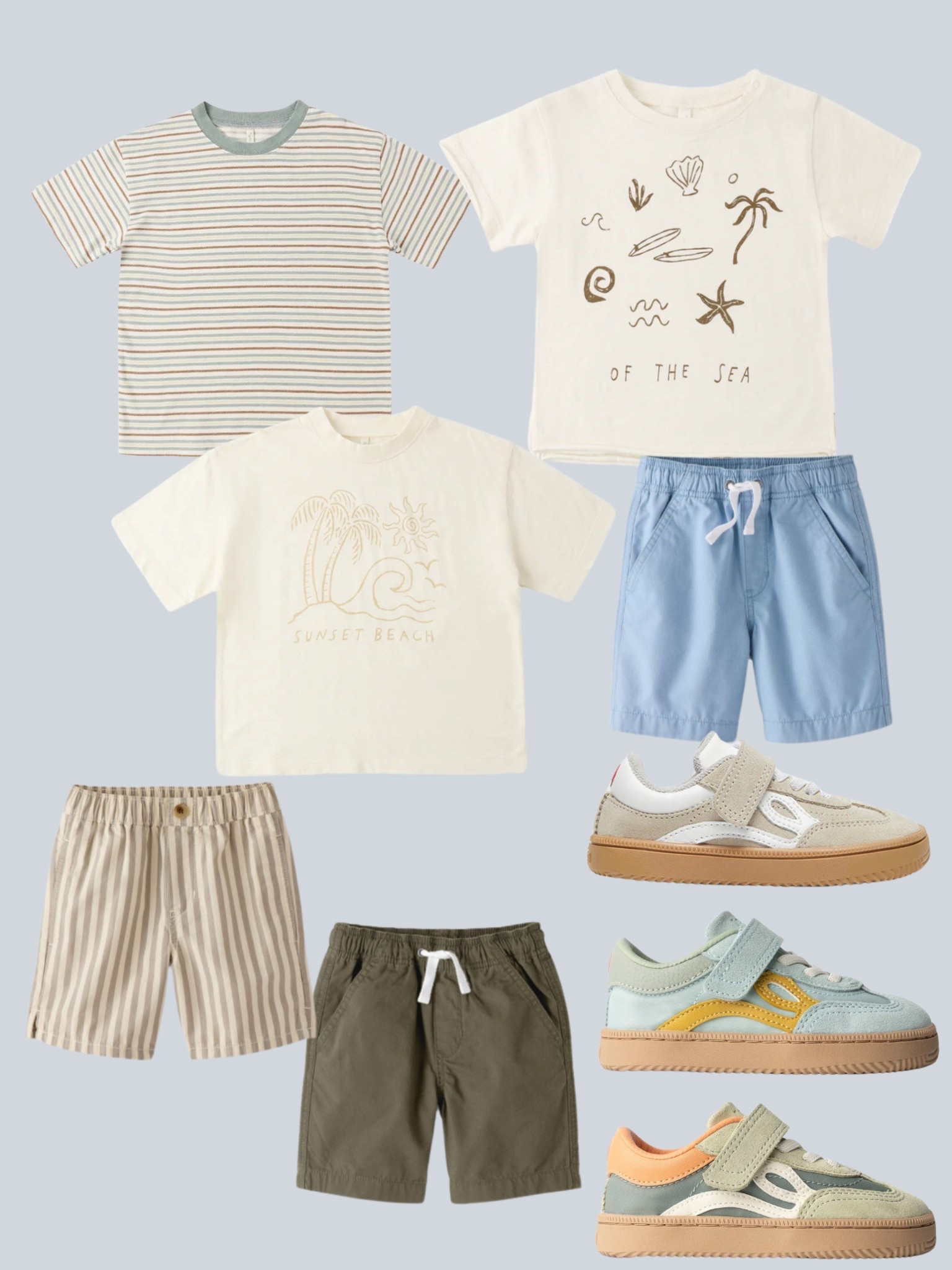 Coastal summer outfits for my 5 year old boy - barefoot sneakers, flexible sizing durable shorts, and breezy tees

#LTKSeasonal #LTKmomlife #LTKKids