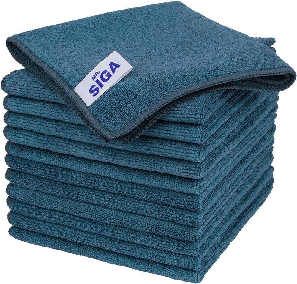 MR.SIGA Microfiber Cleaning Cloth, All-Purpose Microfiber Towels, Streak Free Cleaning Rags, Pack... | Amazon (US)