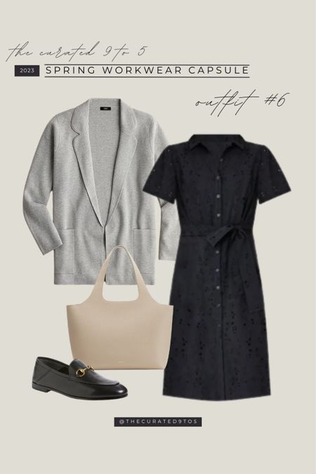 Spring Workwear Capsule - Outfit #6

Work style, work outfit, shirt dress, black work dress, j.crew, Ann Taylor, sweater cardigan, leather bag, loafers

#LTKworkwear #LTKstyletip #LTKitbag