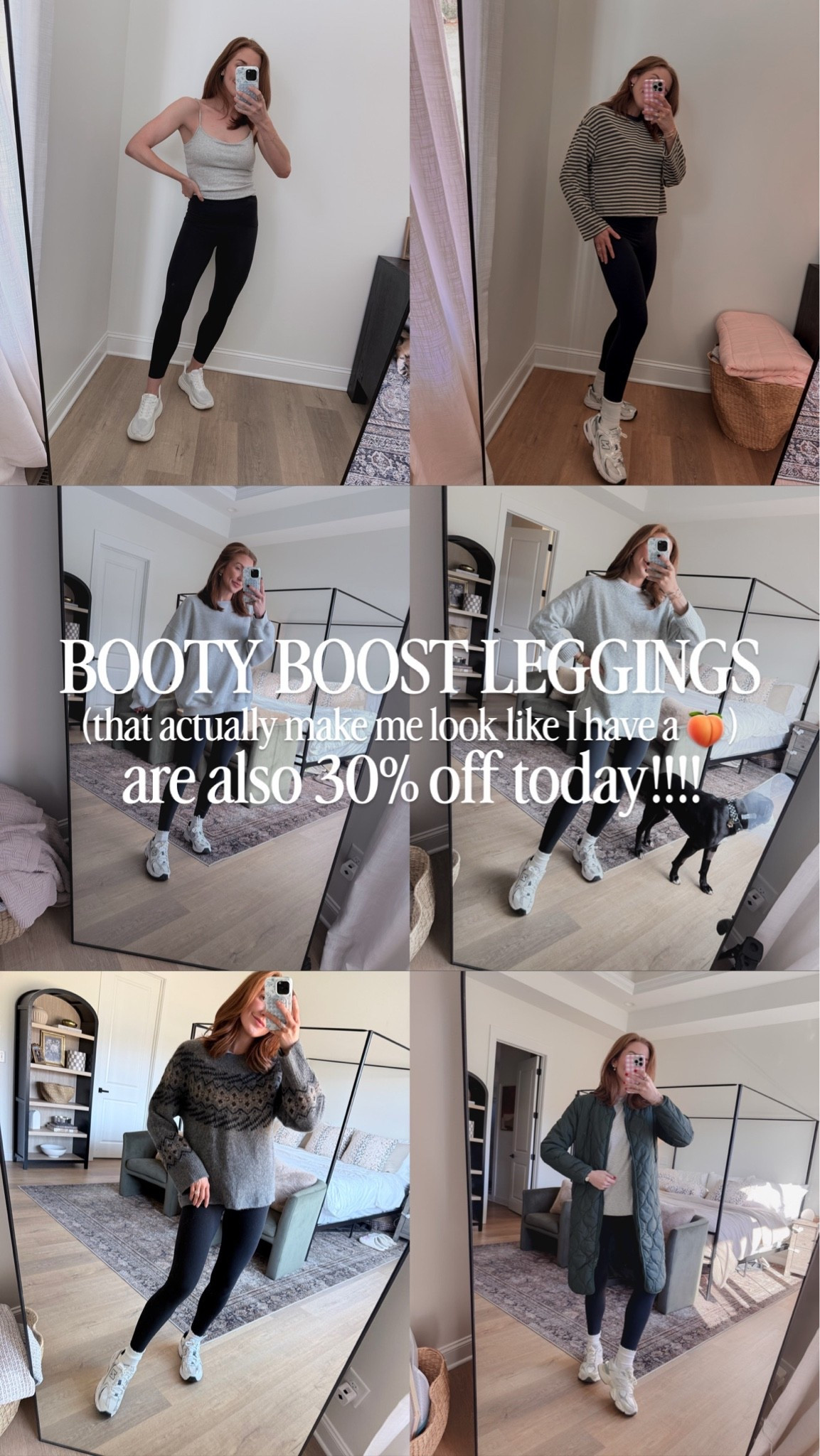 Spanx booty boost leggings are 30% off today!!!! Literally the best leggings ever. I have EIGHT pairs! I get a medium (up 1 size) in the full length.

#LTKActive #LTKfitnessgoals #LTKSaleAlert