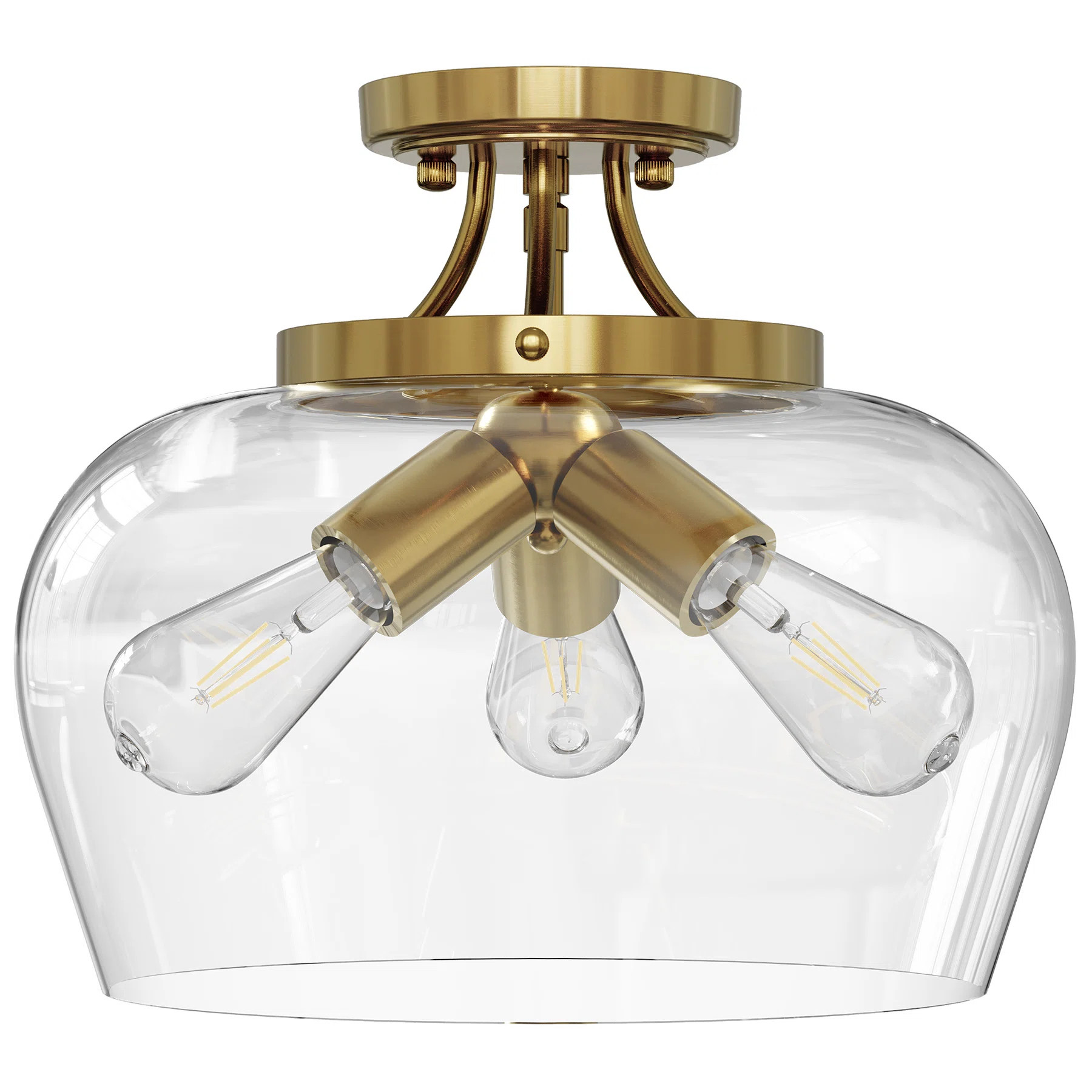 Penley Clear Glass Semi Flush Mount | Wayfair North America