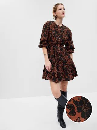 Floral Ruffle Hem Mini Dress | Gap (US)