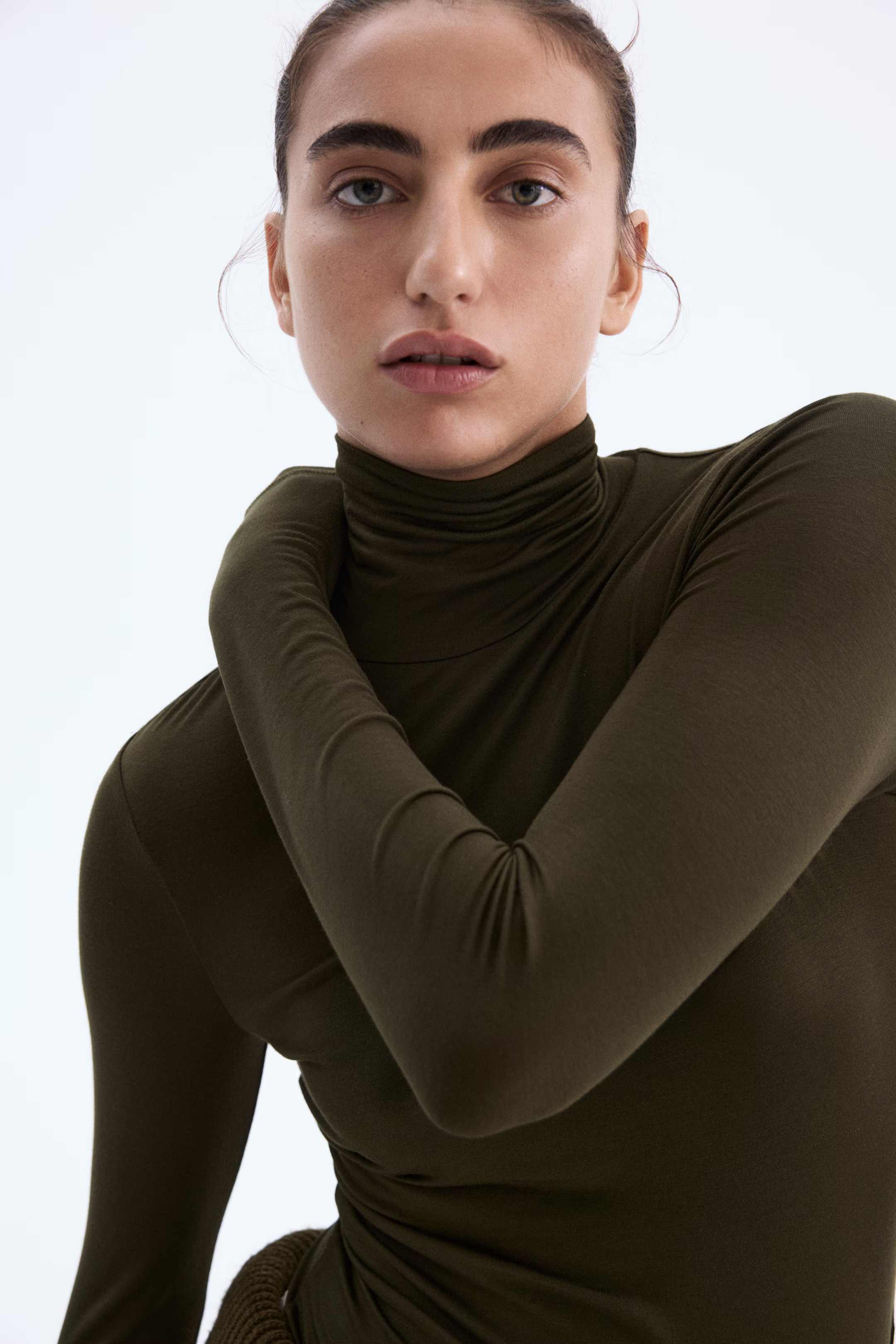 Viscose polo-neck top | H&M (UK, MY, IN, SG, PH, TW, HK)