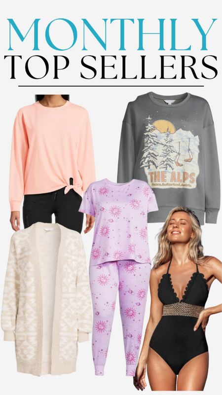 monthly top sellers, february, walmart, joyspun, pajama set, pjs, cardigan, oversized sweater, cupshe, cupshe bathing suits, bathing suits, one piece, cupshe one piece, time & true, athleisure, crewneck, sweatshirt

#LTKSpringSale #LTKswim #LTKstyletip