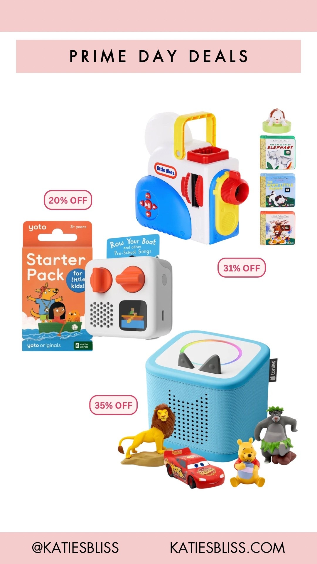 Prime day deals ✨

Toy. Sale. Deal. Prime. Amazon. Toys. Tonie box. Yoto.

#LTKSaleAlert #LTKKids #LTKBaby