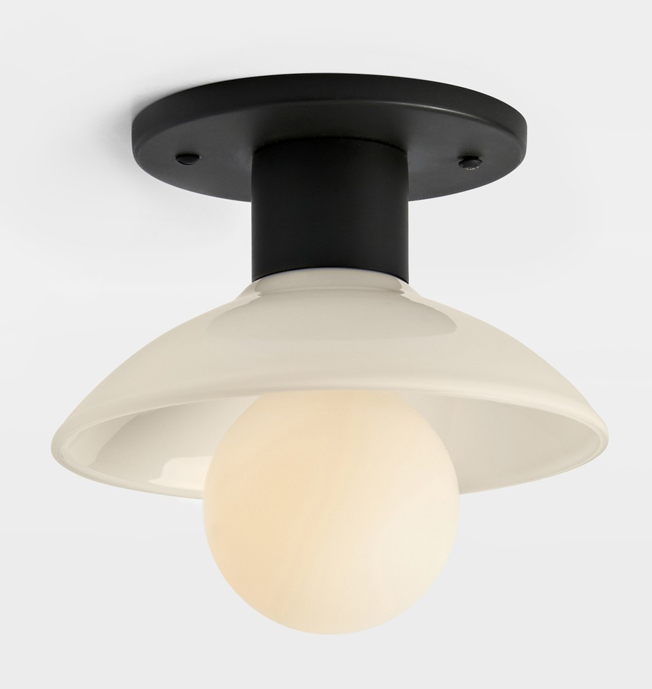 Crawford 7" Glass Flush Mount
 | Rejuvenation | Rejuvenation