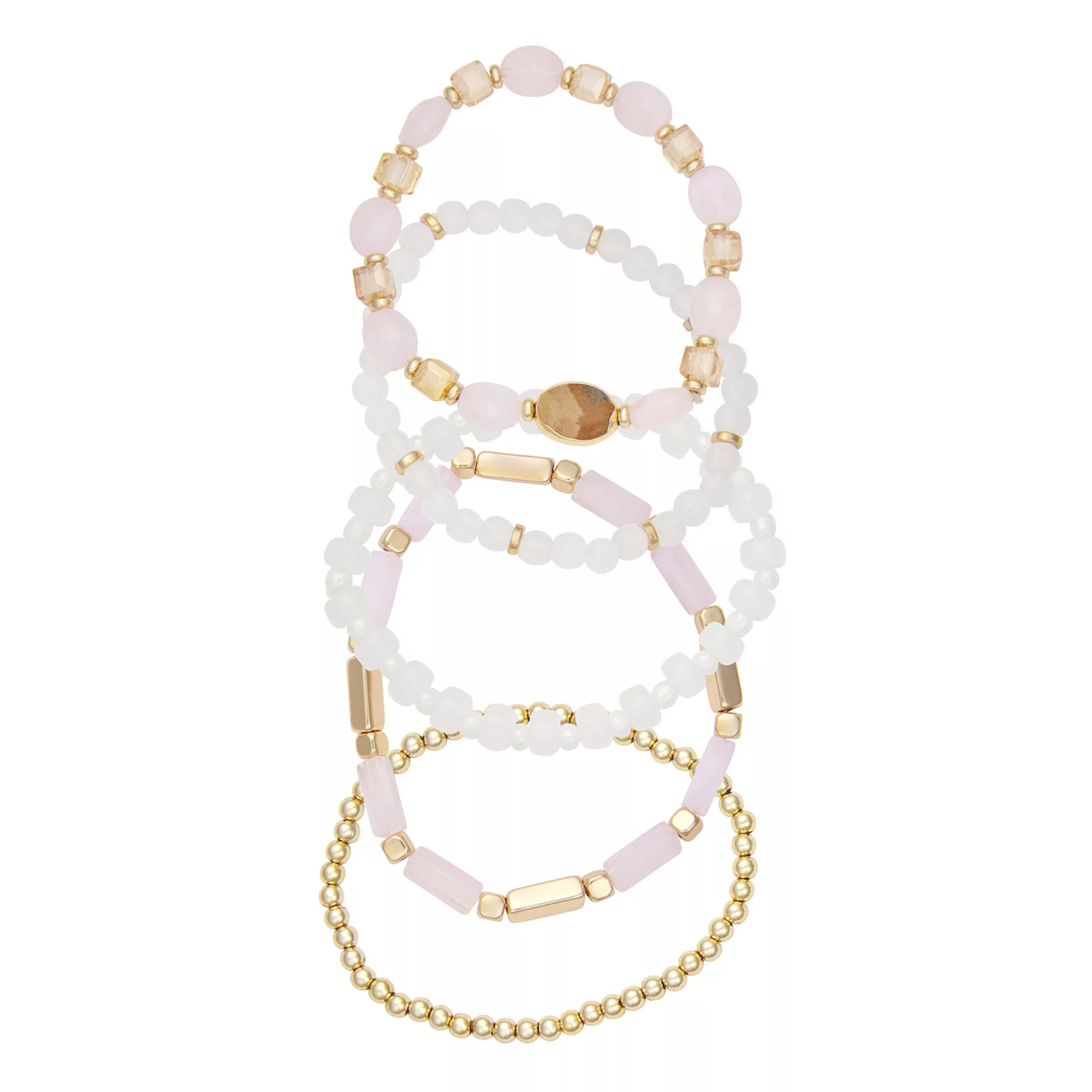 Emberly Gold Tone 5-Pk. Beaded Bracelet Set | Kohl's