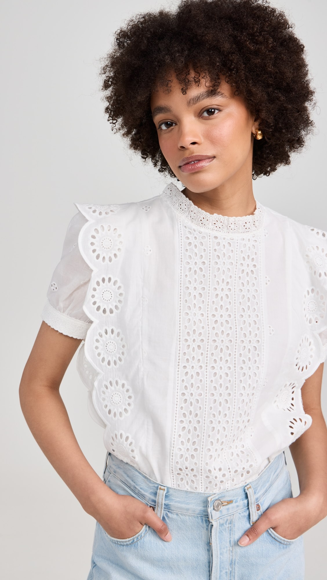 Eyelet Short Sleeve Top | Shopbop