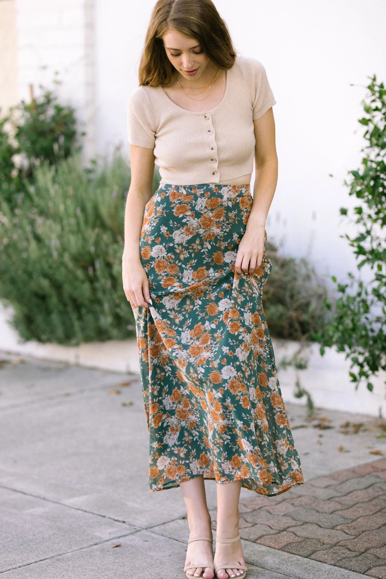 Marie Floral Maxi Skirt | Morning Lavender