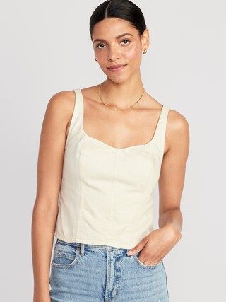 Fitted Cropped Corset Cami Top for Women | Old Navy (US)