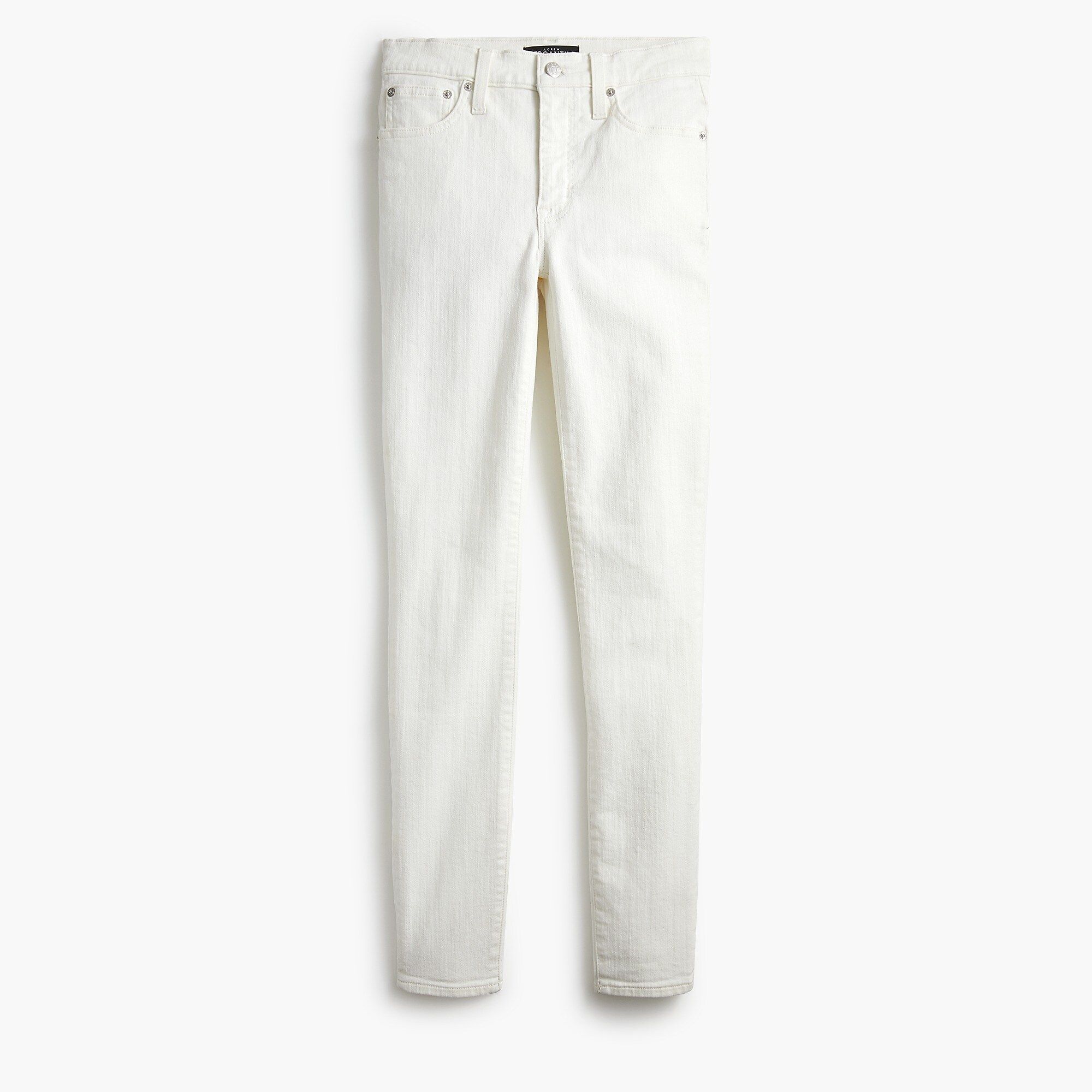 9" high-rise skinny jean in white denim | J.Crew Factory