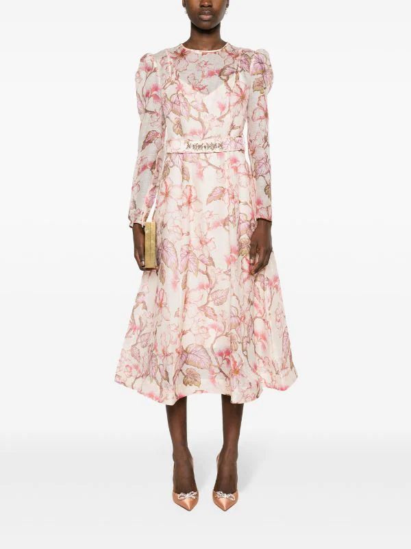 ConsciousZIMMERMANNMatchmaker floral-print midi dress $1,450Import duties included | Farfetch Global