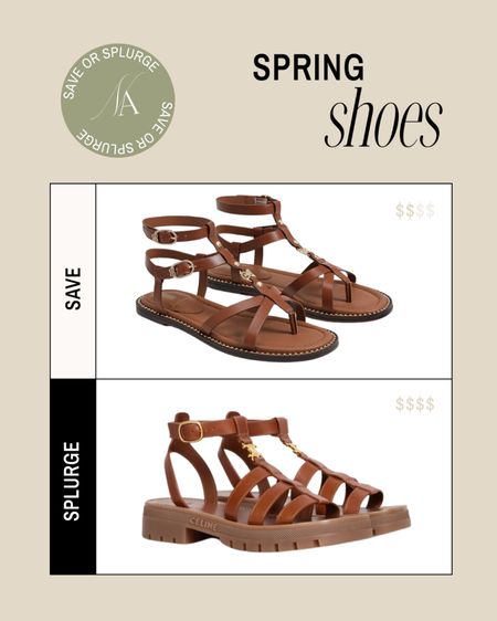 Save or Splurge | spring shoes 🤎

#celinesandals #samedelmansandals #springshoes #springsandals 

#LTKshoecrush