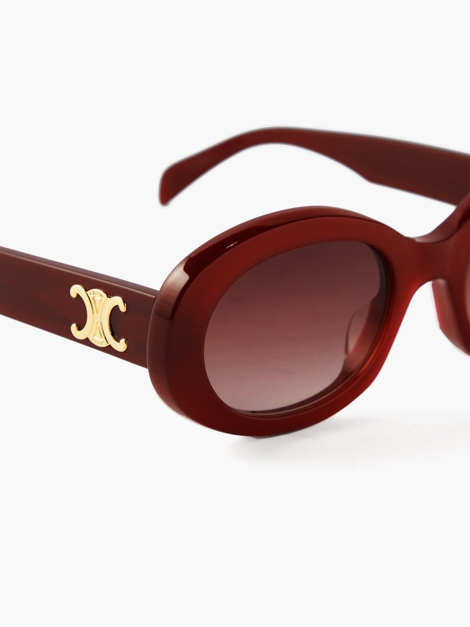 Triomphe oval acetate sunglasses | Celine Eyewear | Matches (US)