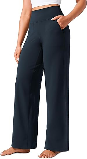 CRZ YOGA Butterlift Wide Leg Pants Pockets 29"/31"/33" - High Waisted Yoga Lounge Buttery Soft Co... | Amazon (US)