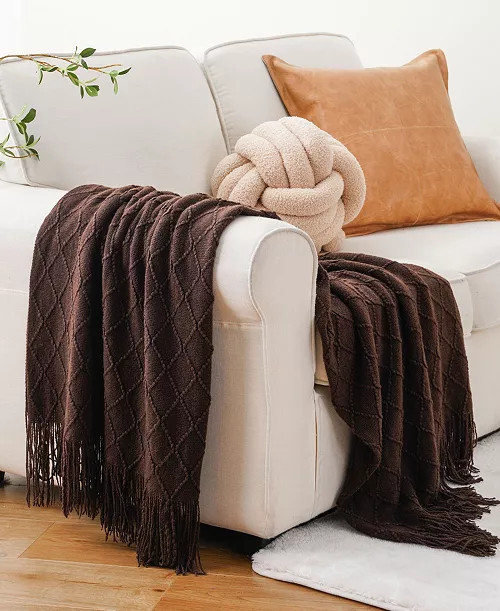 Texture Triple Zig-Zag Lightweight Throw, 50" x 60" | Macy's
