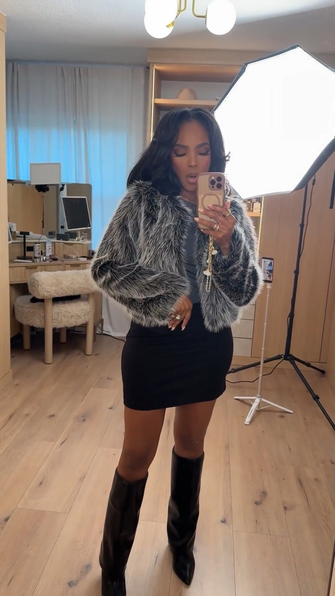 ✨ Winter Glam, Elevated on a Budget

This faux-fur jacket from @Walmart instantly transforms a simple mini and knee-high boots into a chic cold-weather moment. The texture contrast gives it that luxe, styled-on-purpose feel while still being affordable and easy to wear all season long. A statement layer like this is a true cost-per-wear win you’ll keep pulling out every winter.

Perfect for:
• Holiday parties
• Dinner dates
• Winter girls’ nights
• Elevated casual outings

📏 Sizing:
Jacket: Small
Top: Small
Skirt: Small

Measurements:
5’4” · 138 lbs · 34D · 27” waist · 40” hips

Tap to get details.

Winter outfit inspiration, faux-fur jacket styling, Walmart fashion finds, affordable holiday outfits, chic cold-weather looks, budget-friendly glam style.

Follow me on Instagram and YouTube @kirasfashionfinds

#LTKPetite #LTKootd #LTKgrwm