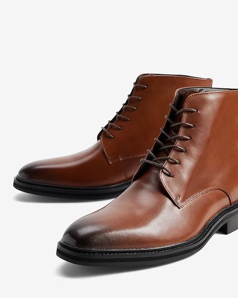 Genuine Leather Lace Up Dress Boots | Express