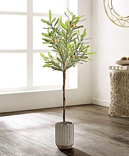 SAFAVIEH Home Collection Faux Artificial Decorative Olive 36-inch Potted Tree (Fully Assembled) | Amazon (US)