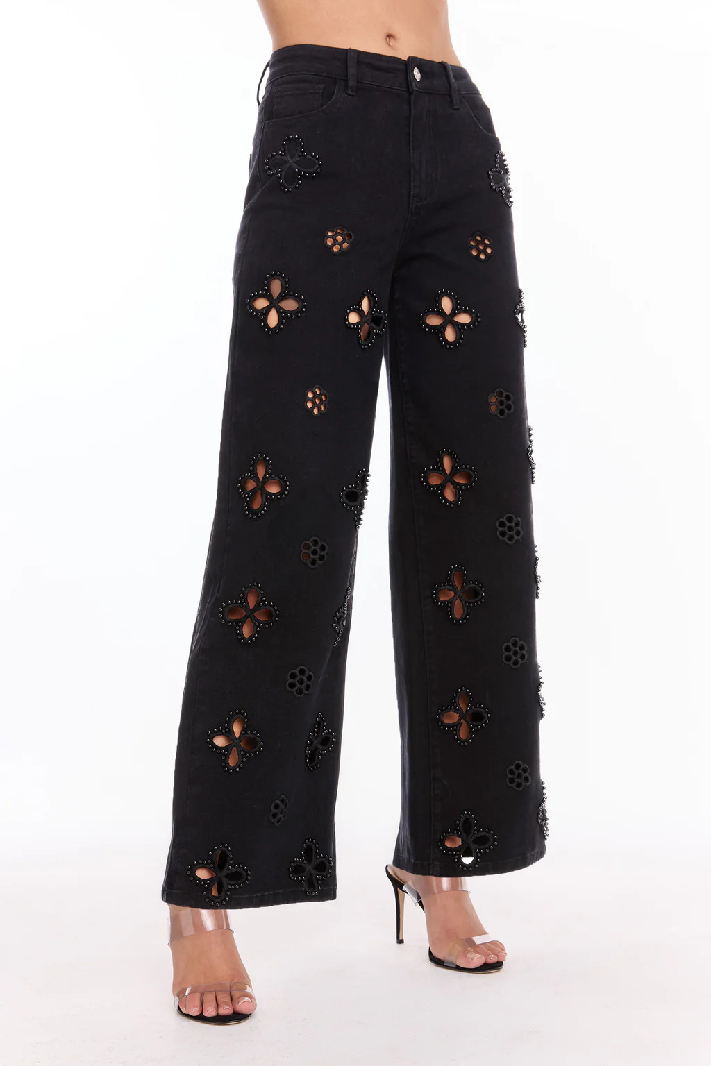 Kaia Pearl High Rise Jean - Black | The Noli Shop